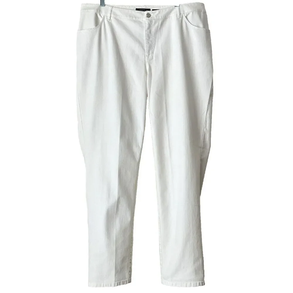 Lafayette 148 New York Thompson Jeans Pants White 16W